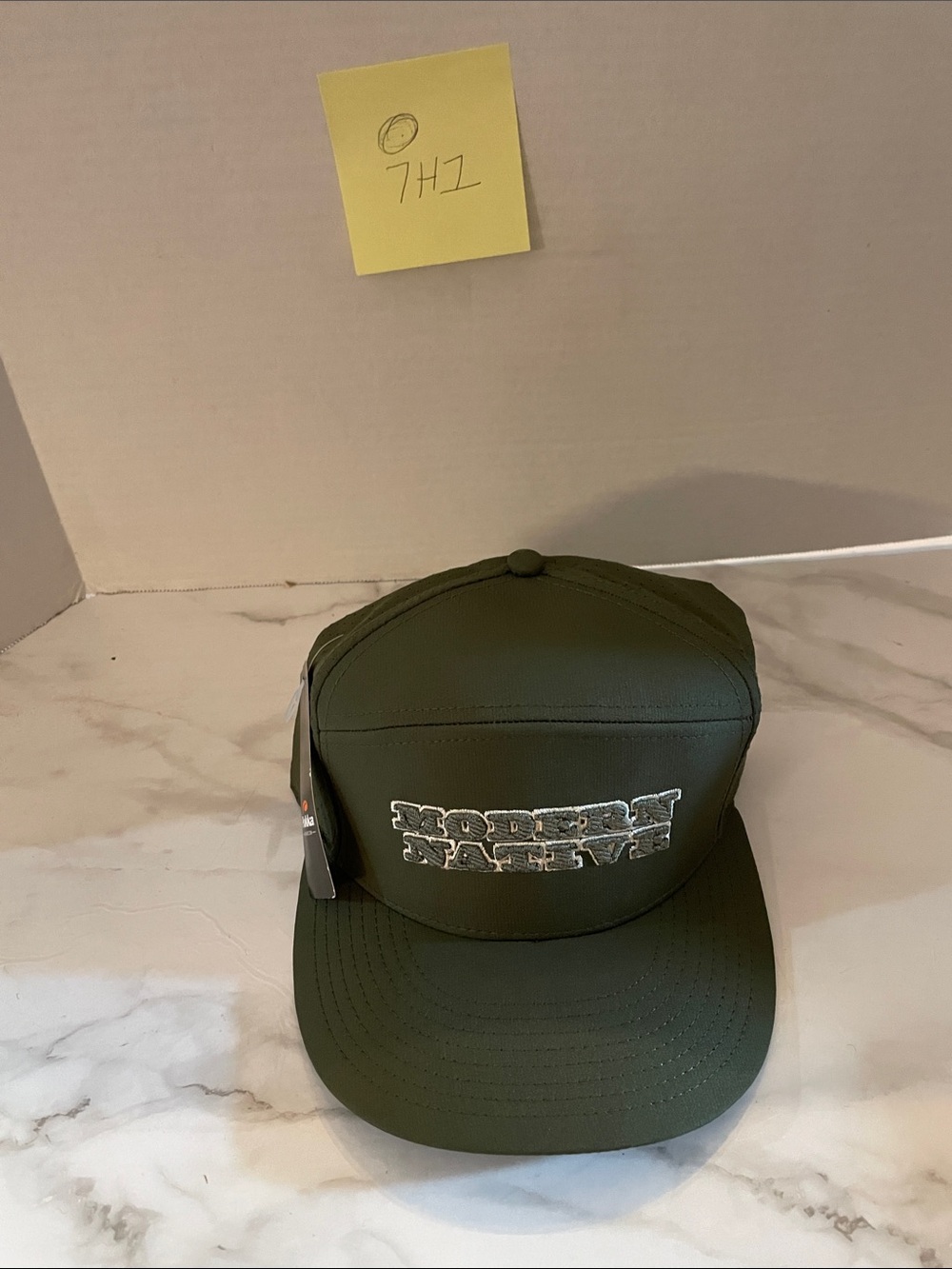 Olive Green Trucker Hat with Raised Front Patch